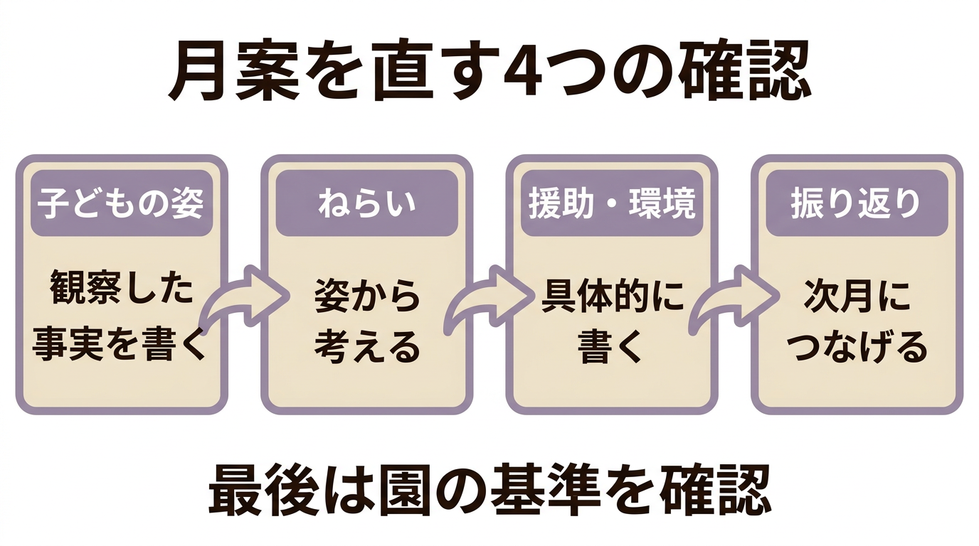 Nano Banana Proが生成した月案を直す4つの確認図